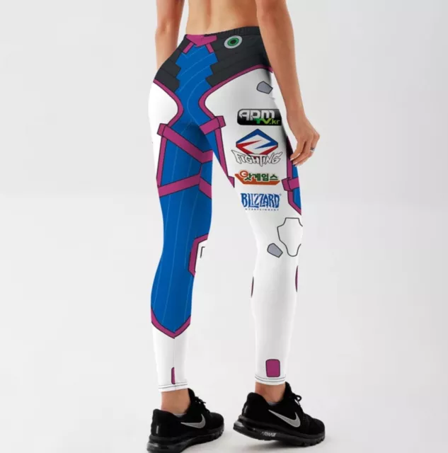 Women Girls Leggings Sports Yoga Pants Digital 3D Printed D. VA Games Robot