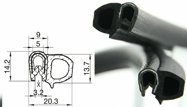 Profilo Guarnizione In EPDM SMI DF5 - Per Protezione Bordi E