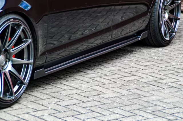 CUP Seitenschweller Sideskirts mit Wings V+H aus ABS für Audi A6 4F + S-Line