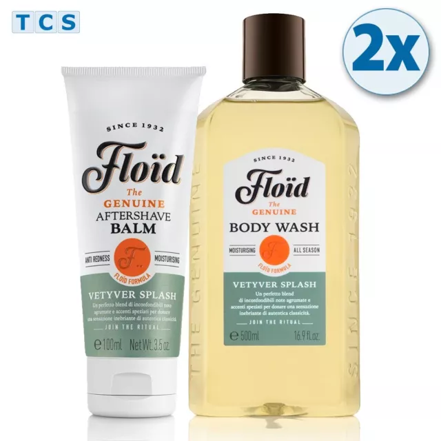 FLOID The Genuine Balsamo dopobarba e lavaggio corpo VETYVER SPLASH, 600 ml