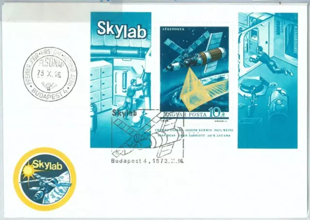 73893 - HUNGARY - POSTAL HISTORY - FDC COVER -  SPACE Astro  1973  SKYLAB