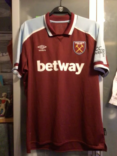 West Ham United FC Umbro 2021/2022 Home Shirt Mens Size XL