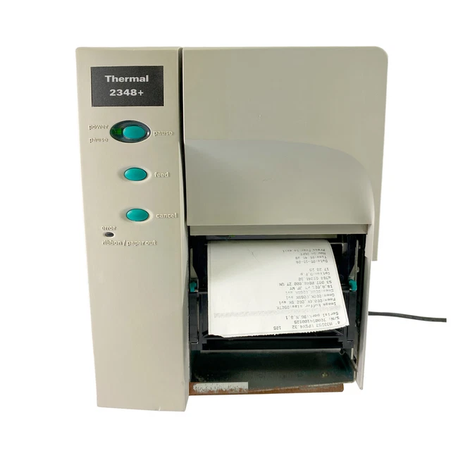 ZEBRA UPS LP2348 Plus Thermal Label Printer Rewinder Serial Parallel
