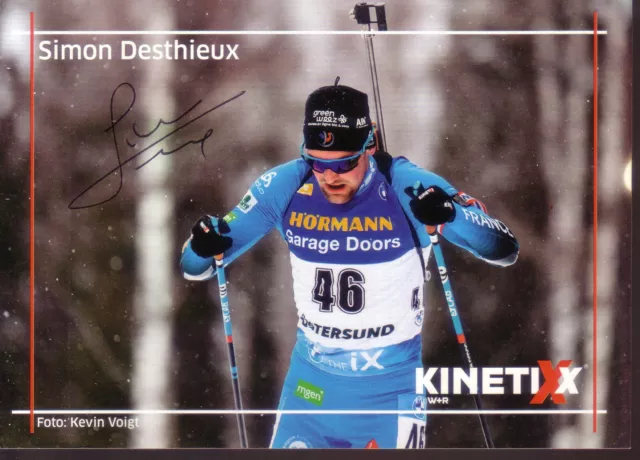 Biathlon * Simon DESTHIEUX * AUTOGRAPHE / DEDICACE * France