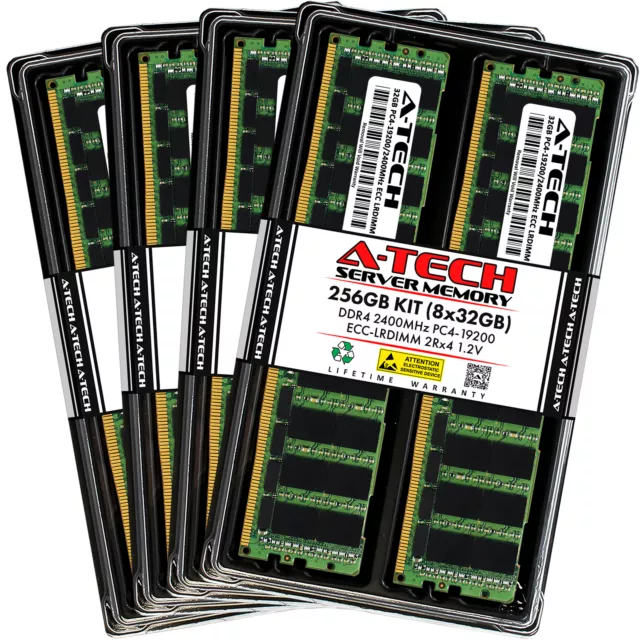 A-Tech 512GB Kit (16x32GB) RAM for Dell Precision R7610， T7600， T7610  DDR3 1333MHz PC3-10600 ECC LRDIMM 4Rx4 1.35V Load Reduced Server Memory  Upgrad-
