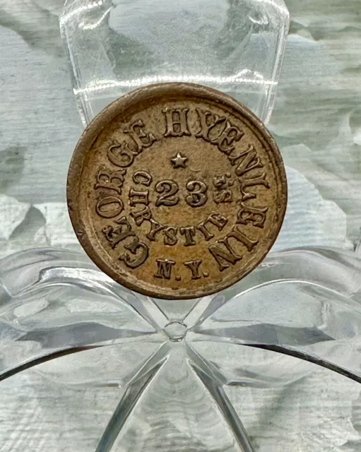 1863 Civil War Token⭐️NYC Store Card⭐️Unique Off-Center R-3 Specimen!
