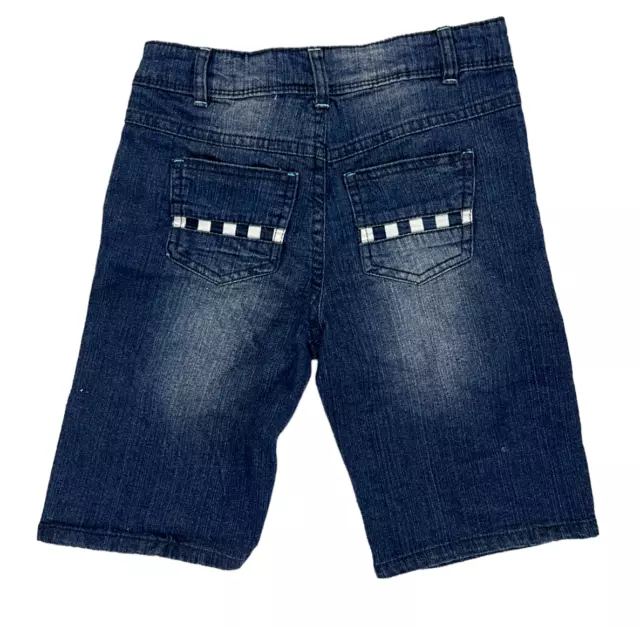 Pantaloncini corti in denim da ragazzo blu scuro bambini bambini cotone taglie da 1Y a 8Y 2