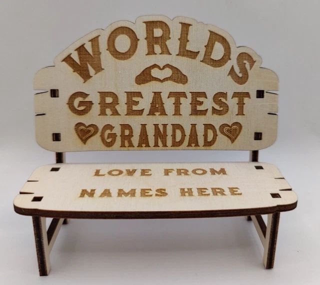 Worlds greatest Grandad bench Fathers day gift present