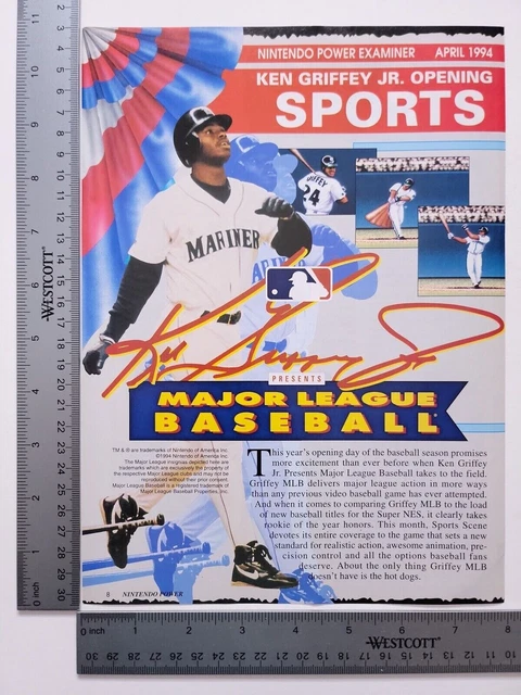 Ken Griffey Jr Sports Authentic Print Advertisement / Game Poster Art