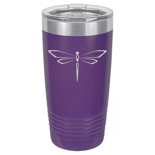 Tumbler 20oz 30oz Travel Mug Cup Vacuum Insulated Stainless Steel Dragonfly