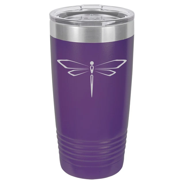 Tumbler 20oz 30oz Travel Mug Cup Vacuum Insulated Stainless Steel Dragonfly