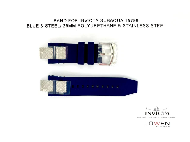 Authentic Invicta Subaqua 15798 Blue Polyurethane and 0969 Bracelet Watch Band