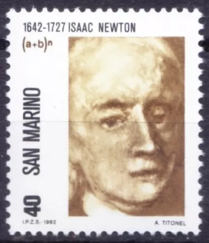 San Marino 1982 MNH, Isaac Newton, Physicist, Mathematician, Astronomer