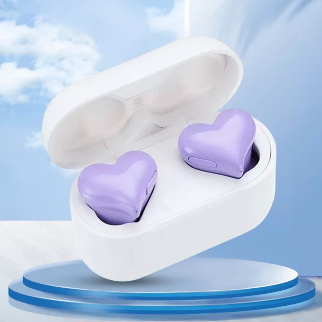 Wireless Earphones Heartbuds Bluetooth-compatible Earphone for Music (Purple)