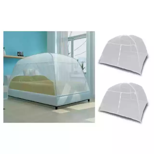 Mosquitera Blanca con 2 Puertas Neto Mongolia Dormitorio Multitalle vidaXL