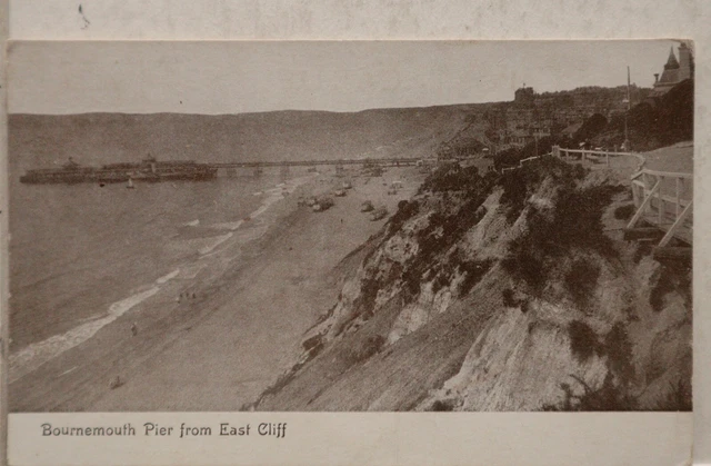Old Postcard Bournemouth Pier From East Cliff