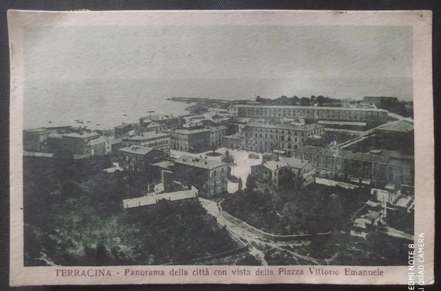 Terracina (Latina) 1926 Panorama - Piazza Vittorio Emanuele Splendida Cartolina