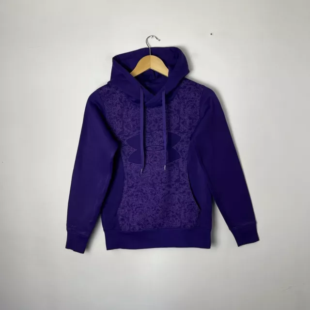 Under Armour Hoodie Jumper Women's XS Purple Semi Fitted Cold Gear