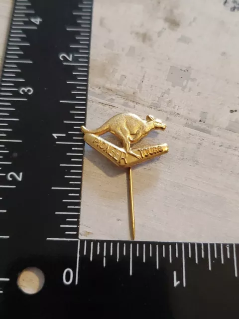  Kangaroo Stick Pin Pioneer Tours Australia Souvenir Boomerang Gold Tone Tt