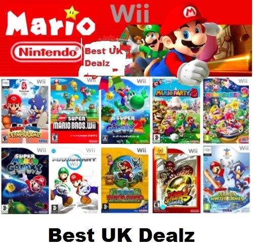 Mario Bundle - Nintendo Wii Games - Fast& Free Dispatch - Galaxy Kart Bros Party