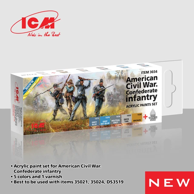 (ICM03034) - ICM Paint Set - American Civil War Confederate Infanty