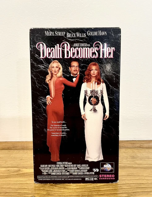 DEATH BECOMES HER (VHS, 1992) Goldie Hawn Bruce Willis Meryl Streep ...