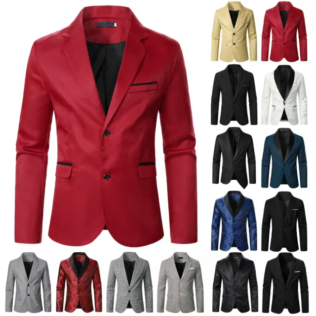 Mens Suit Jacket Slim Fit Sport Coats Blazer for Daily Business Wedding Party