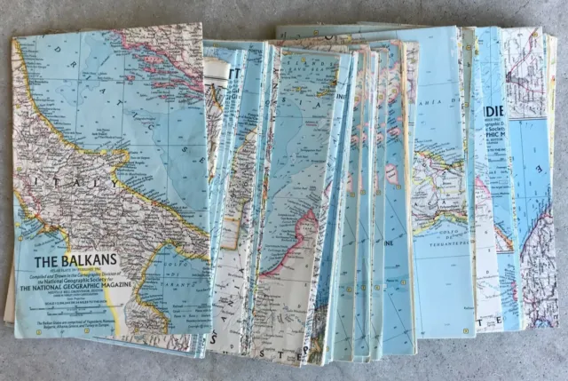 National Geographic Maps Inserts Posters 1940's 1950's 1960's 1970's PICK 1 MAP
