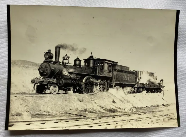 Vintage Photograph 1900’s Locomotive Train 1216 Southern Pacific Line Black Fox