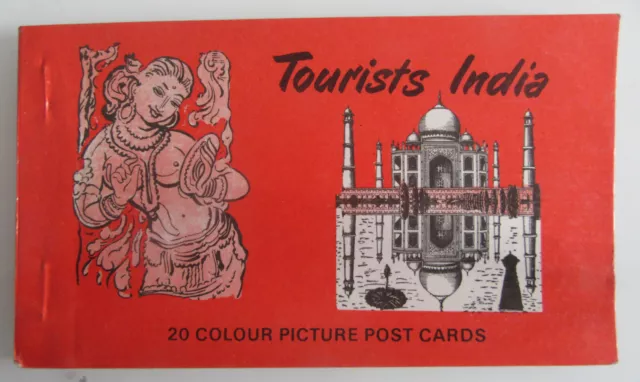 INDIA Lot 20 Postcards Indien Leporello Postkarten Ansichtskarten ca. ~1960/70