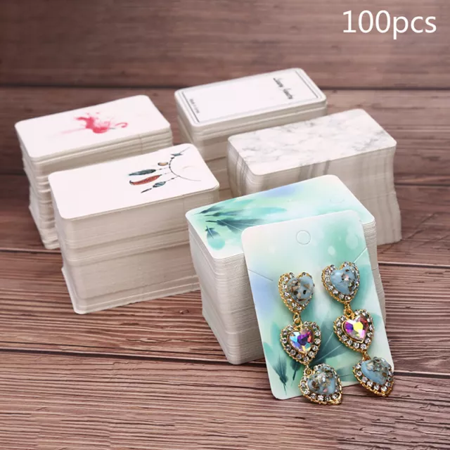 100pcs/lot papier collier boucles d'oreilles affichage cartes d'emballage bijoux