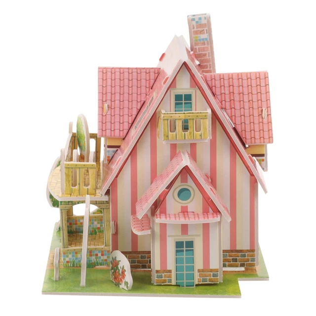 CRAFTS FOR 3 Year Olds DIY Miniature House Dollhouse Kit 3D Puzzle £6.