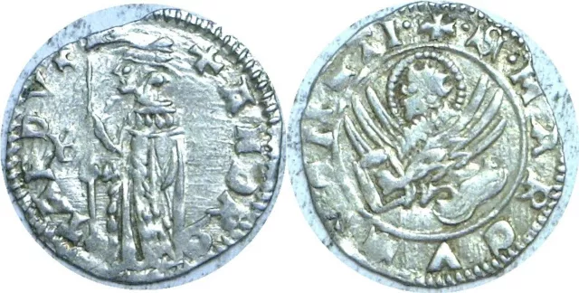 1368-1382 Italy Venice Doge Andrea Contarini Silver Soldino