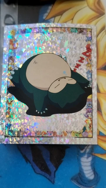 1999 Ronflex Snorlax card prism holo MERLIN S22 TOPPS POKEMON STICKERS CARDS