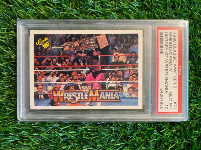 1990 Classic WWF Series 2 History of WrestleMania #71 PSA 10 Gem Mint Bret Hart
