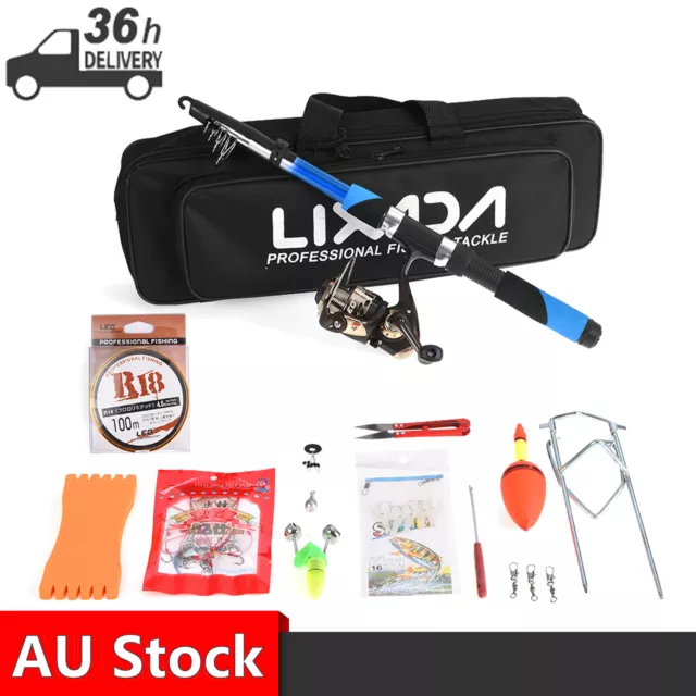 Lixada Fishing Tackle Set with 2.1m Telescopic Fishing Sea Rod Spinning