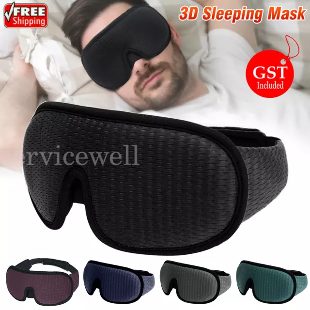 Travel Sleep Eye Mask soft 3D Memory Foam Padded Shade Cover Sleeping Blindfold