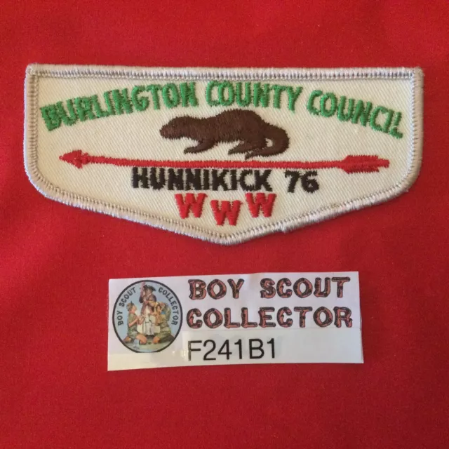 Boy Scout OA Hunnikick Lodge 76 F6 Order Of The Arrow Pocket Flap Patch F241B1