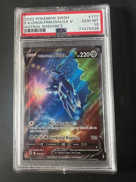 PSA 10 2022 Pokemon Astral Radiance Origin Forme Dialga V Alternate Art Rare 177