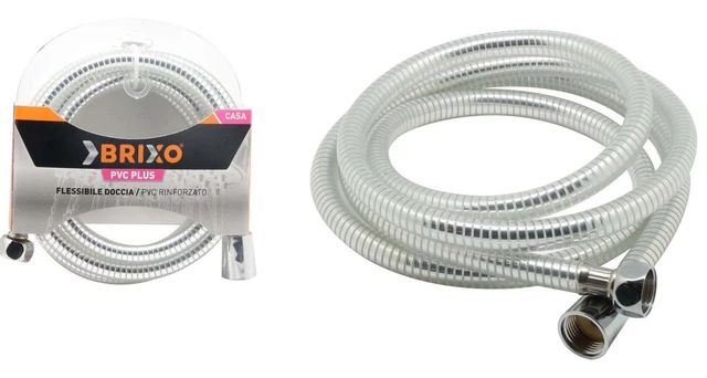 Tubo flessibile doccia in PVC rinforzato Brixo Flexigel 150 cm