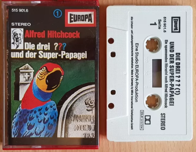 MC Die Drei Fragezeichen Nr. 1 und der Super-Papagei Europa graue Kassette