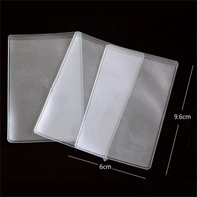 10X PVC Credit Card Holder Protect ID Card Business Card Cover Clear Frost a S1