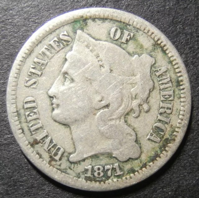 USA - 3 Cents 1871 - Coronet head