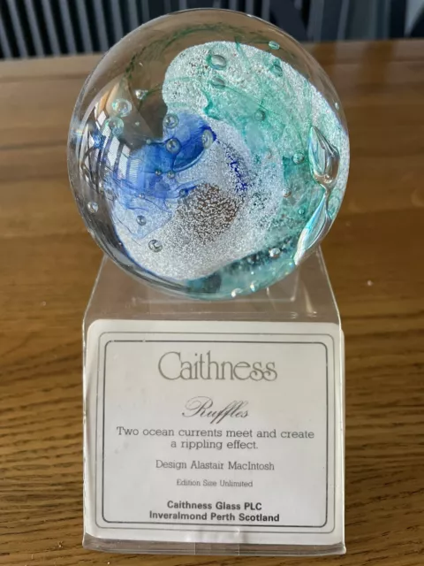 Vintage Caithness Glass Ruffles Paperweight. Alastair MacIntosh