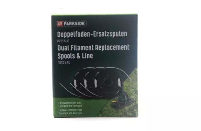 PARKSIDE 3 x Doppelfaden Ersatzspulen für Rasentrimmer Florabest Fadenspulen NEU 2