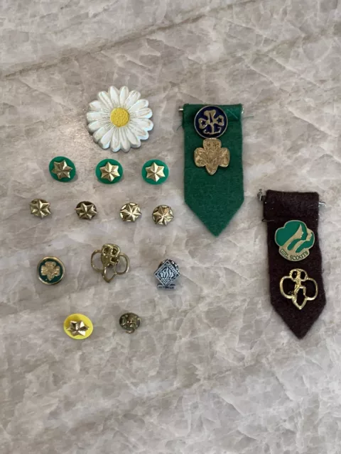 Vintage 1960's Girl Scout & 1960's-1980's Brownie Pins