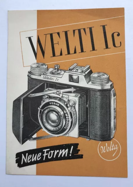 Welti Ic New Form Welta 1956 GDR Camera Brochure VEB Factory Freital