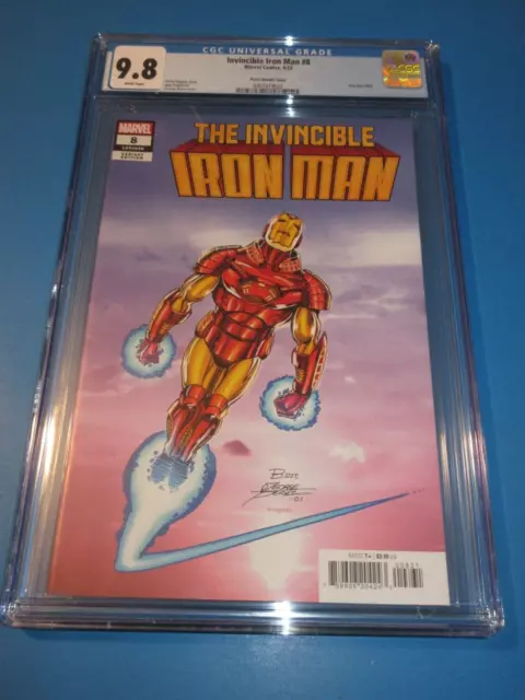 Invincible Iron Man #8 Perez  Variant CGC 9.8 NM/M Gorgeous Gem Wow