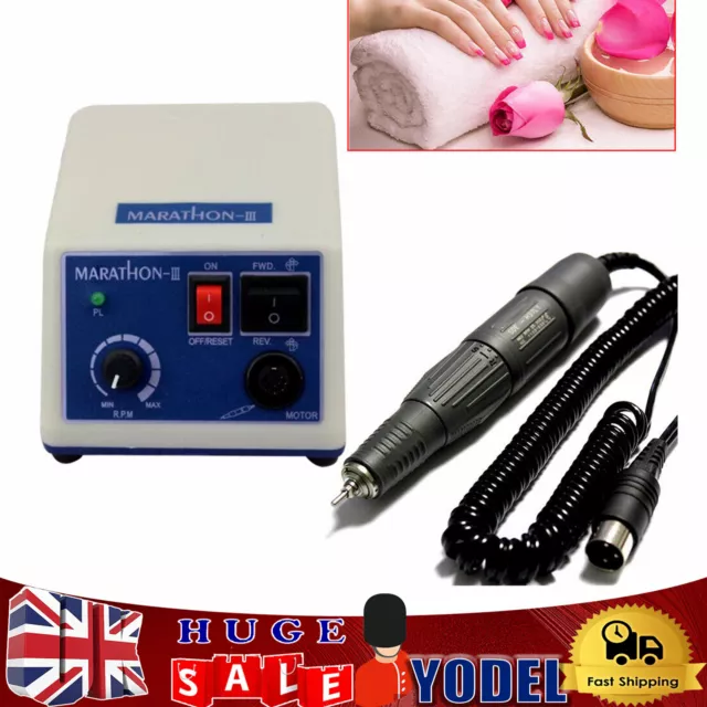 Marathon Dental Lab Micromotor Drill Polisher Machine N3 & 35K RPM Handpiece UK