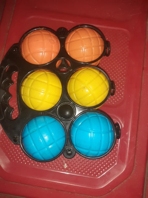 2 PAIRES ANCIENNE BOULES DE PETANQUE Et Cochonet EUR 29,00 - FR